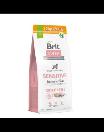 BRIT Care Sustainable Sensitive Insect &amp; Fish Hrana caini sensibili, cu peste si insecte 12+2 kg