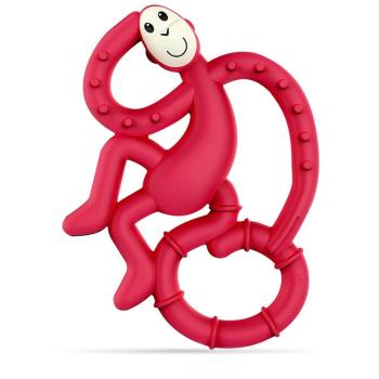 Matchstick Monkey Mini Monkey Teether jucărie pentru dentiție cu aditiv antimicrobian Ruby 1 buc