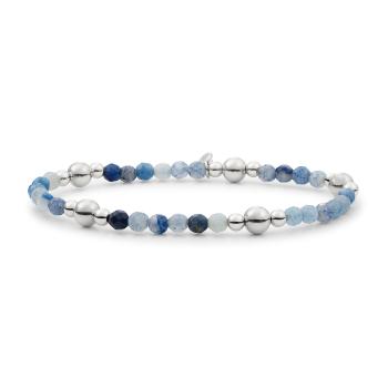 Sparkling Jewels Brățară cu mărgele cu aventurin albastru BLK01S-G37