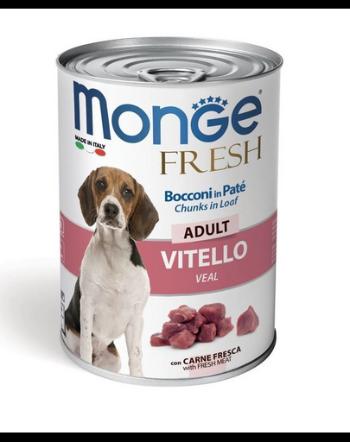 MONGE Fresh Dog hrană umedă pentru câini, cu vițel 400g