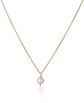 JwL Luxury Pearls Colier frumos placat cu aur cu perla albă reală JL0679