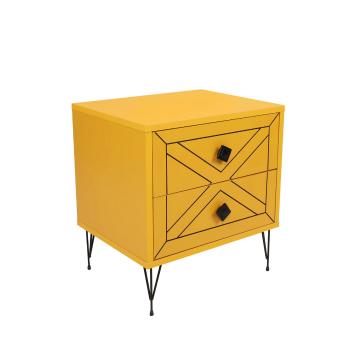Măsuță de noptieră Luna Yellow, galben