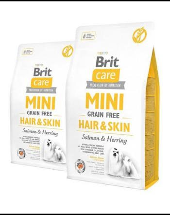 BRIT Care Mini Grain Free Hair&amp;Skin hrana uscata caini talie mica cu par lung 14 kg (2 x 7 kg)