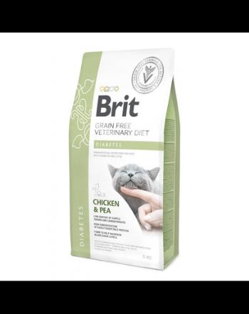 BRIT Veterinary Diets Cat Diabetes Dieta veterinara pentru pisici cu diabet, cu pui si mazare 5 kg