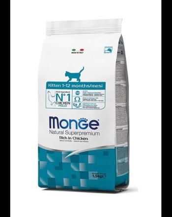 MONGE Cat Kitten Hrana uscata pisici junior, cu pui 400 g