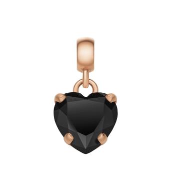 Daniel Wellington Pandantiv placat cu aur, cu inimă neagră Charms DW00400426