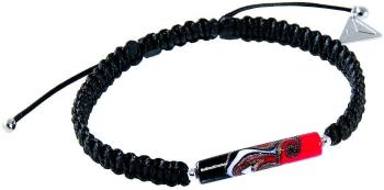 Lampglas Brățară de cuplu Shamballa Red Negru cu o perlă unică Lampglas BSHX10