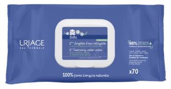 Uriage Șervețele de curățare Bébé(1st Cleansing Water Wipes) 70 buc