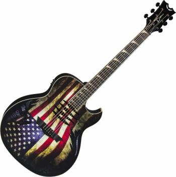 Dean Guitars Mako Valor A/E USA Flag Elektroakustická gitara Jumbo