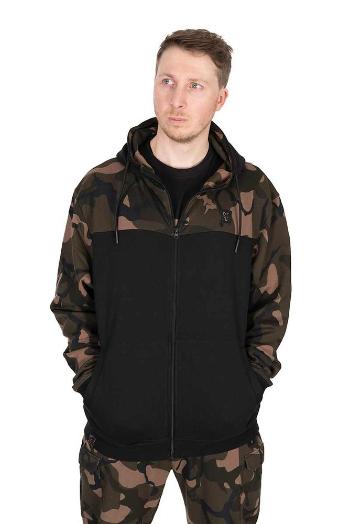 Fox Rybářská Mikina LW BLack / Camo Split Zip Hoody - XXL,Fox Rybářská Mikina LW BLack / Camo Split Zip Hoody - XXL