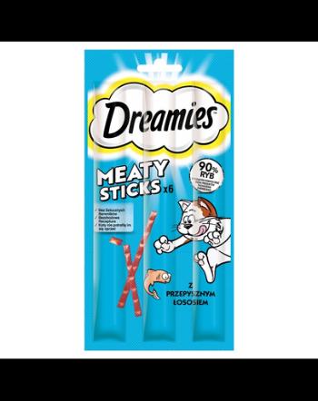 DREAMIES Recompense pentru pisici adulte cu somon delicios 30 g