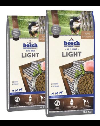 BOSCH Light Hrana uscata pentru cainii adulti cu tendinta de ingrasare 25 kg (2 x 12.5 kg)