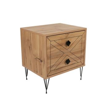 Măsuță de noptieră Luna Pine, maro deschis