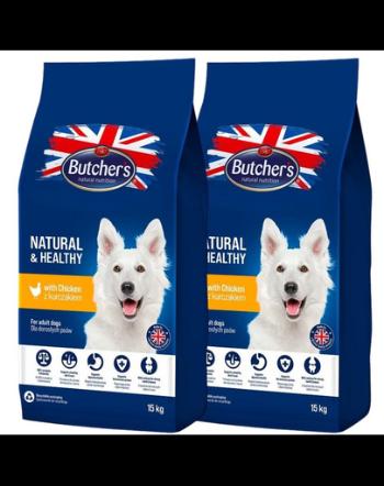 BUTCHER'S Natural&amp;Healthy hrana uscata pentru caini cu pui 30 kg (2 x 15 kg)