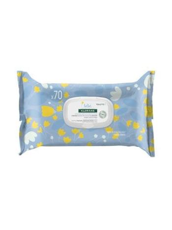 Klorane Șervețele delicate de curățare pentru copii cu gălbenele (Gentle Cleansing Wipes) 70 buc