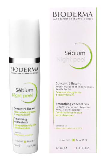 Bioderma Ser de noapte pentru piele cu efect de peeling (Sebium Night Peel Smoothing Concentrate ) 40 ml