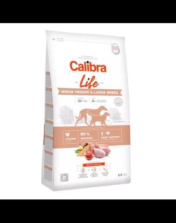 CALIBRA Dog Life Senior Medium&amp;Large Chicken 2,5 kg Hrana caini seniori talie medie si mare