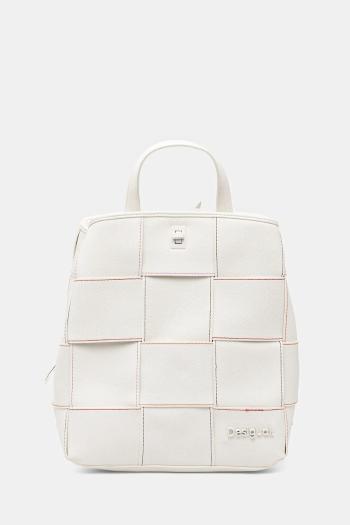 Ruksak Desigual YOKO BLANCO SUMY MIN dámsky, biela farba, malý, jednofarebný, 25SAKP34