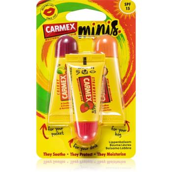 Carmex Minis Seturi pentru voiaj pentru buze uscate SPF 15