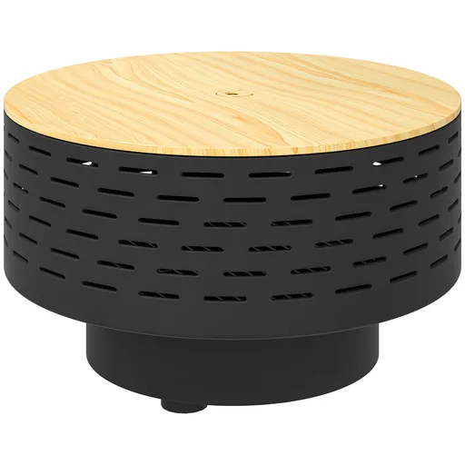 Outsunny 3-în-1 cuvă de foc Ø60 x 39cm din oțel inoxidabil vatră cu grătar protecție la scântei cârlig gri cărbune | Aosom Romania