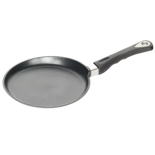 Planșetă pentru clătite AMT Gastroguss 124, 24 cm, Aluminiu turnat, Acoperire antiaderentă Lotan®, Până la 240°C, Negru