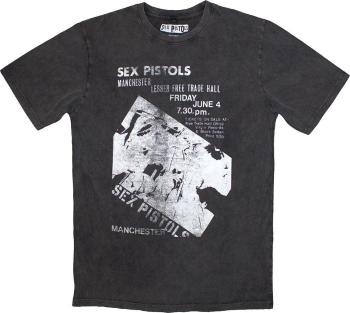 Sex Pistols Ing Manchester Flyer Stone Wash Unisex Charcoal Grey M