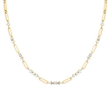Rosefield Colier de lux placat cu aur cu cristale Graduated JNGCG-J1018