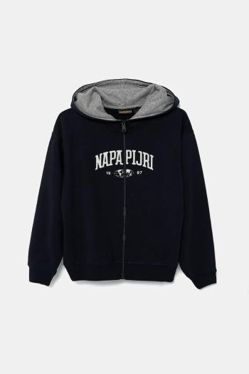 Napapijri gyerek felső B-INOT sötétkék, nyomott mintás, kapucnis, NP0A891E1761