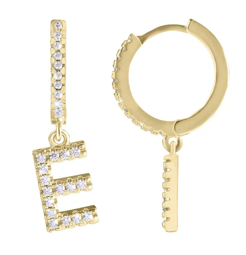 Troli Cercel singular rotund placat cu aur