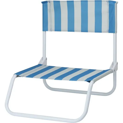 Scaun de plajă pliabil Stripes, 65 x 44 x 19 cm,albastru, albastru