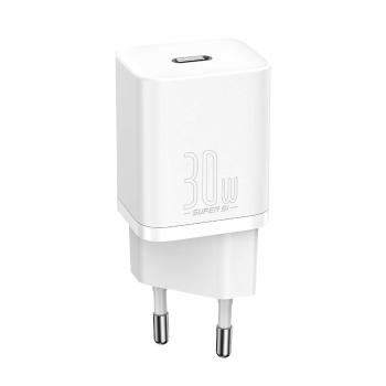 Baseus CCSUP-J02 Super Si Hálózati gyorstöltő USB-C 30W - fehér