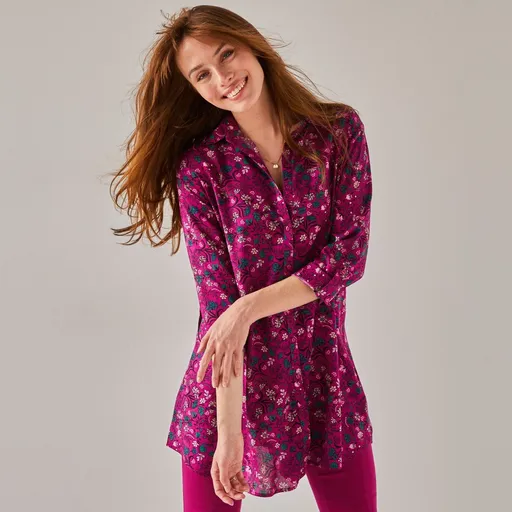 Tunică extinsă cu imprimeu floral