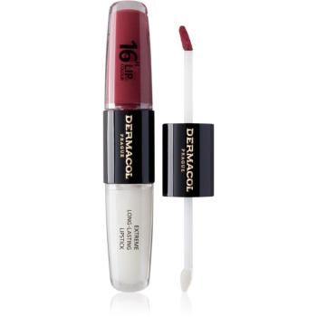 Dermacol 16H Lip Colour ruj rezistent si luciu de buze. culoare 28 Royal Peony 2x4 ml