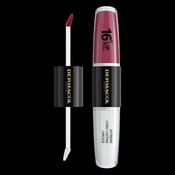 Dermacol Culoare pentru buze în două faze de lungă durată si luciu 16H Lip Colour (Extreme Long-Lasting Lipstick) 4 + 4 ml 22