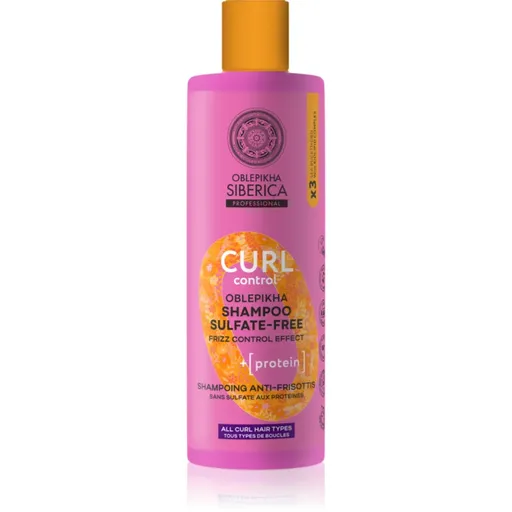 Natura Siberica Oblepikha Siberica Curl Control șampon cu proteine pentru păr creț fără sulfat 400 ml