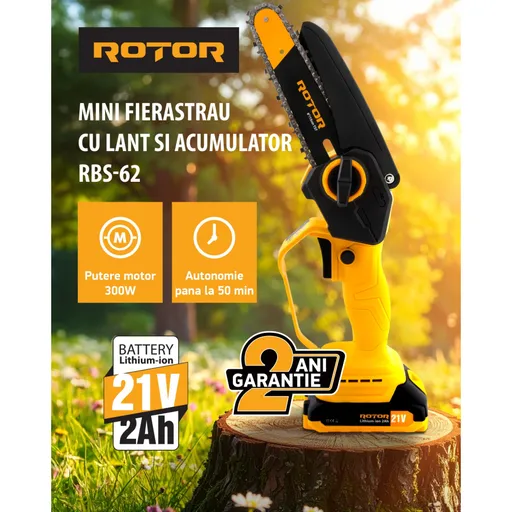 Mini Drujba 6" RBS-62 Rotor, 1 Acumulator 21V/2Ah, 1 x Incarcator