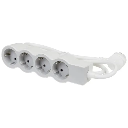 Prelungitor 4 prize, 5m cu CP, alb-gri deschis Legrand 694569
