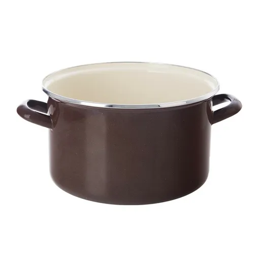 Orion Oală emailată cu margine Brown, 6,5 l, 6,5 l
