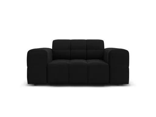 Fotoliu, Jennifer-51, Micadoni Home, 124x102x70 cm, catifea, negru