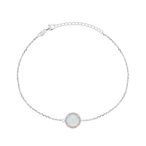 Brilio Silver Brățară fermecătoare din argint cu opal sintetic BRC126W