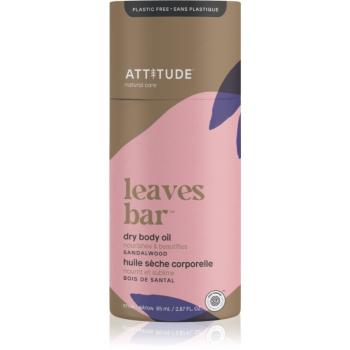 Attitude Leaves Bar Dry Body Oil ulei solid pentru corp Sandalwood 85 g