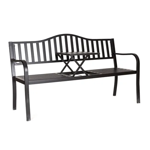 Bancă cu măsuță Happy Green Rea 150 x 60 x 85 cm,negru