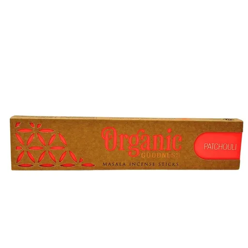 Bățuri parfumate Organic Goodness Masala 12bucăți, Pat chouli