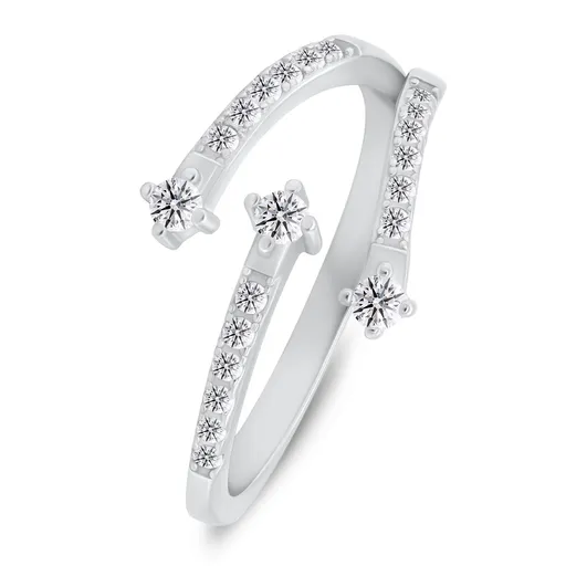 Brilio Silver Inel de argint cu zirconi strălucitori RI133W 50 mm