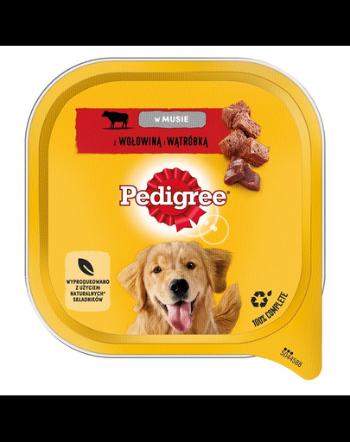 PEDIGREE Adult 10x300 g hrana umeda pentru caini cu carne de vita si ficat in mousse