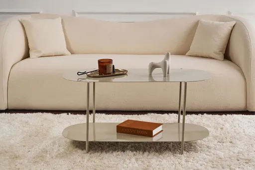 Masuta de cafea, Hanah Home, Shb-014-B, 100x45x51 cm, Grej