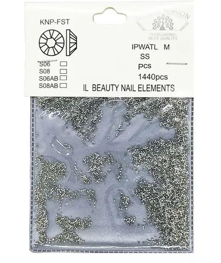 Decor Unghii, Perlute, Pachet, Silver + Clear