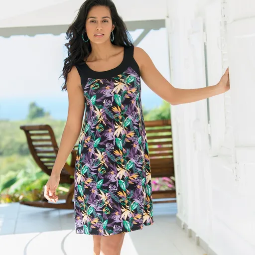 Rochie cu imprimeu frunze