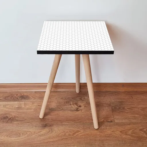 Masuta, Hanah Home, Shp399, 35x42x35 cm, Alb/Gri