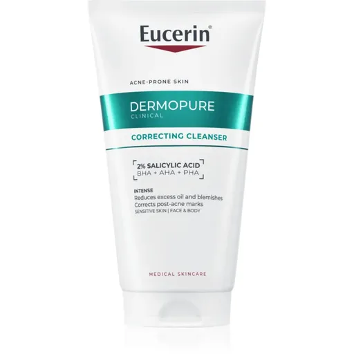 Eucerin DermoPure Clinical Correcting Cleanser gel exfoliant de curatare pentru fata si corp 150 ml